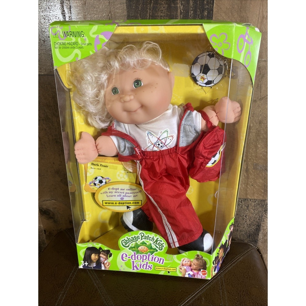 1999 Vtg CABBAGE PATCH KIDS Soccer With‎ Key Chain & Bag #24965 E-adoption kids